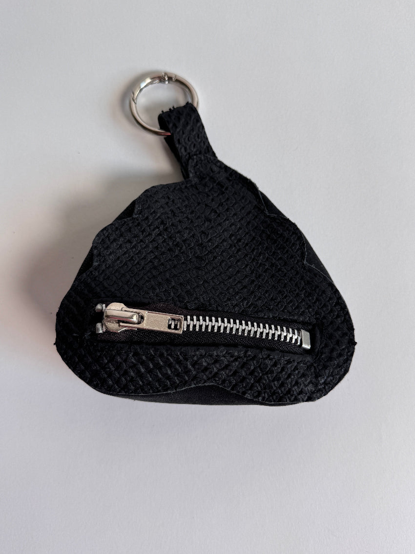 Le-Poop-Sac-Poop-bag-dispenser-from-Muse-Et-Moi-black-leather-back-zipper-