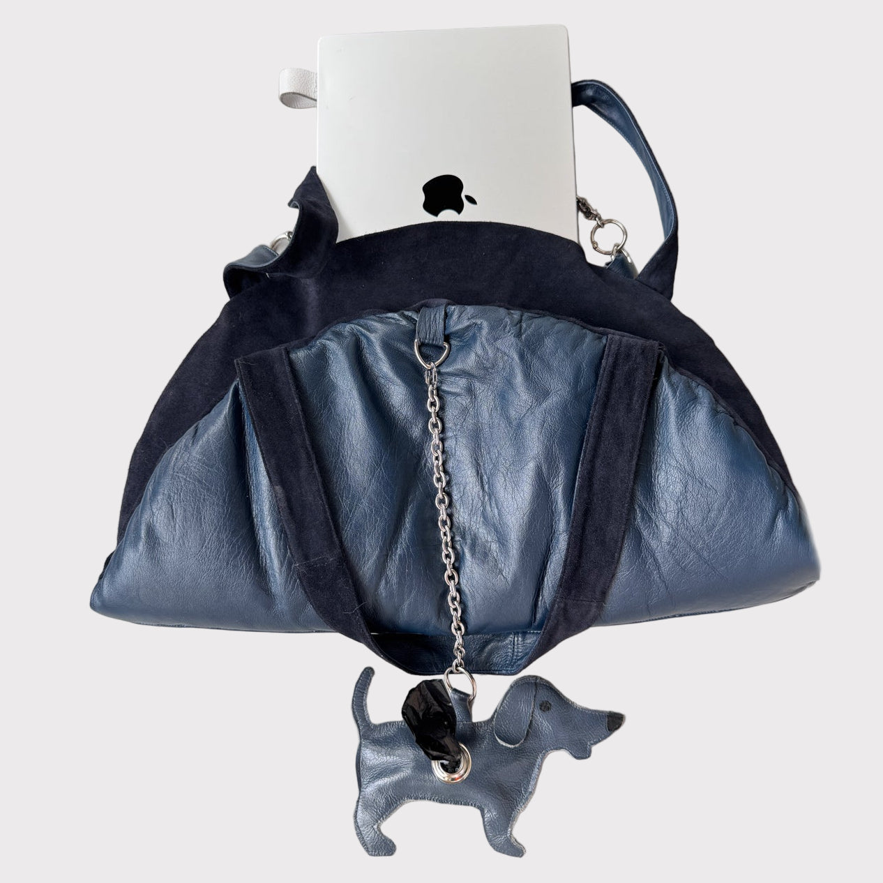 Bark-Bed-Pro Leather Laptop Tote + LapDOG Bed