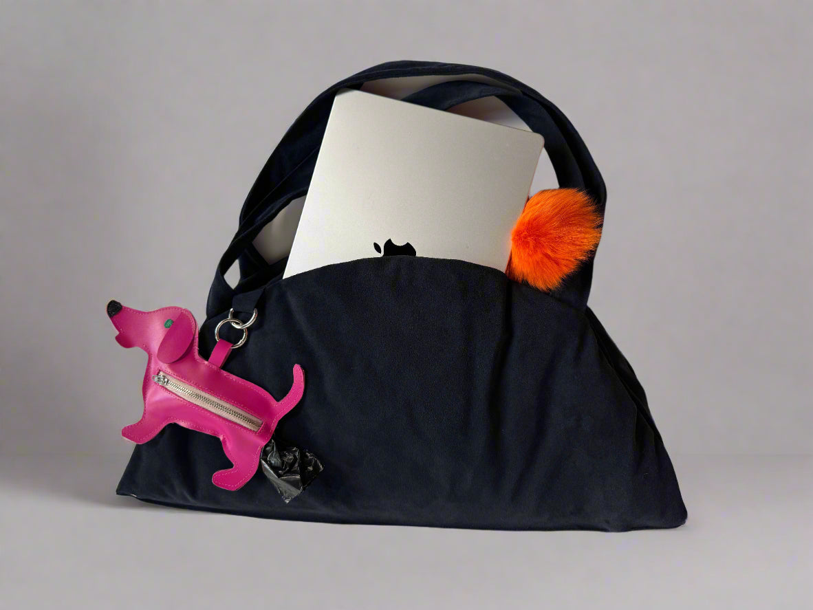 Muse-et-moi-computer-bag-dog-bed-and-poop-bag-dispenser-with-computer