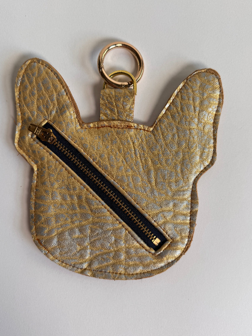 Pardon-My-Frenchie-Waste-bag-dispenser-from-Muse-Et-Moi-Frenchie-Head-beige-brown-back-zipper-loop-to-attach-to-your-bag-as-a-charm